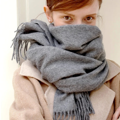 100% Wool Solid Colors Scarf