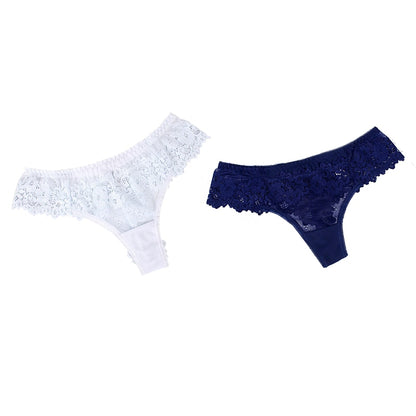 2Pcs/lot Women Sexy Lace Low-waist Panties