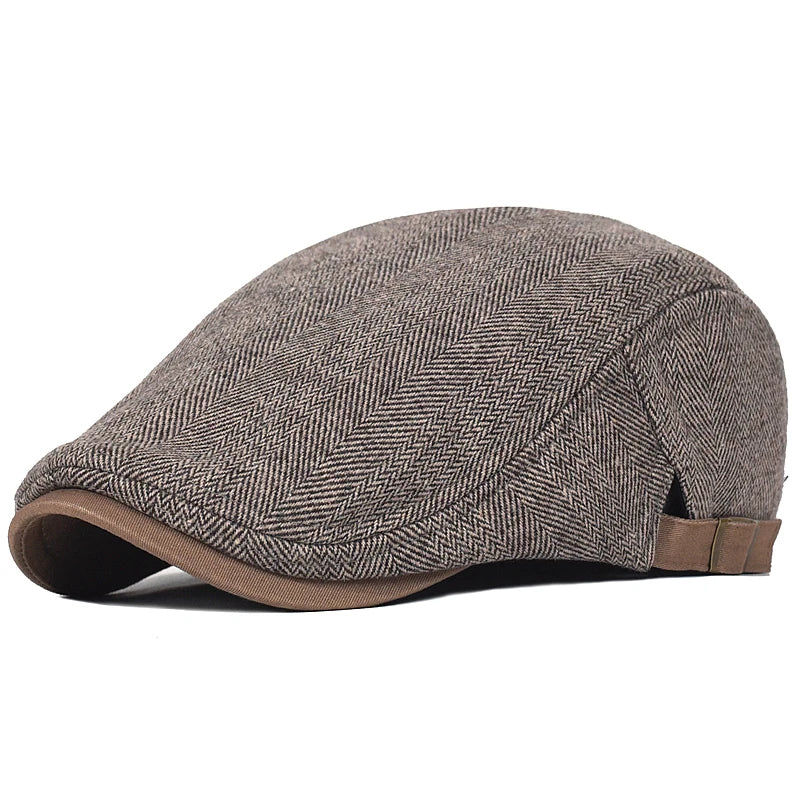 Warm Vintage Wool British Flat Cap