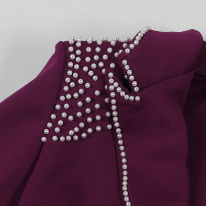 Women’s Pearl-Embellished Single-Button Suit