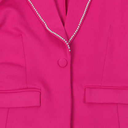 Women’s Pearl-Embellished Single-Button Suit