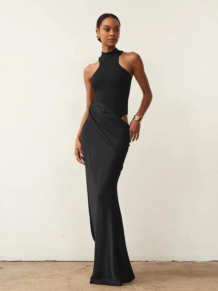 Sleeveless Cut-Out Floor-Length Dress