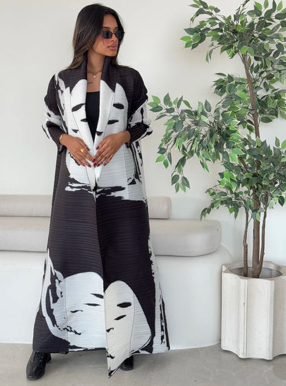 Open Printed Cardigan Abaya – Modest Cardigan