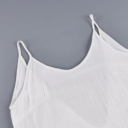 Lined Casual Long Back Deep V Dress