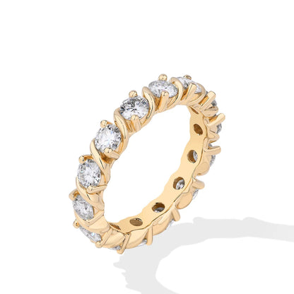 Moissanite Wedding Band Ring - Gift For Her