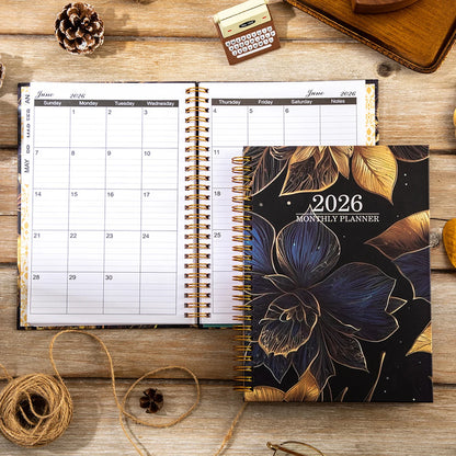 Tree Leaves Design 2026 Weekly / Monthly Planner - A5 Agenda with Stickers