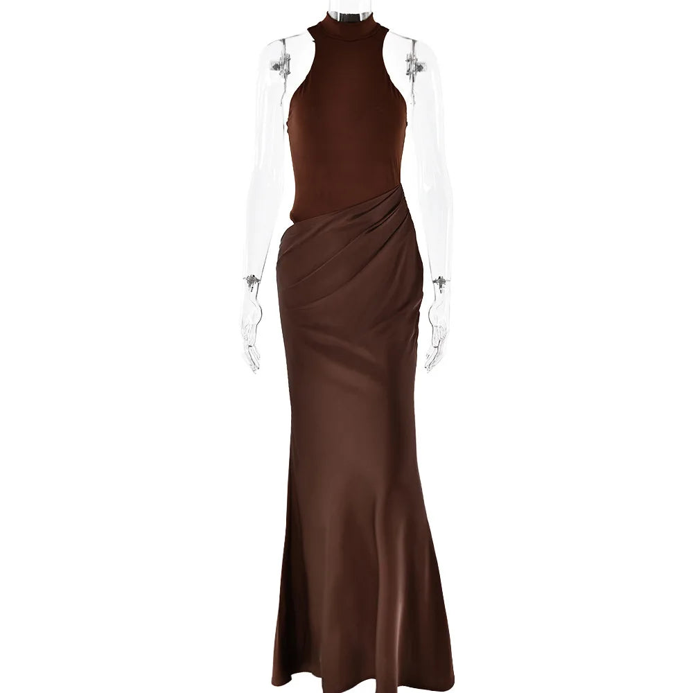Sleeveless Cut-Out Floor-Length Dress
