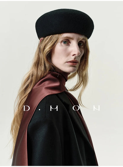 100% Wool Felt Blocked Beret Women's Hat - Christmas Gift