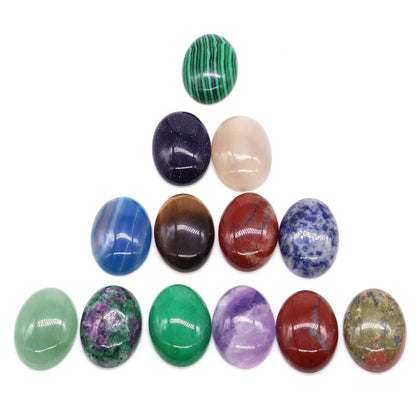 5pcs Oval Cabochon Loose Beads Set