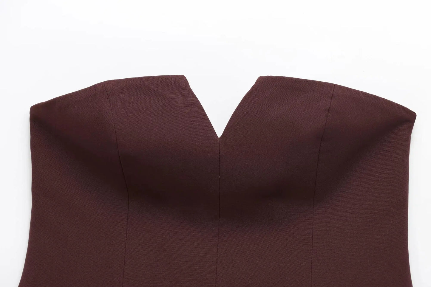Strapless Blazer Design Crop Top