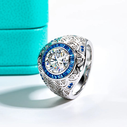 3ct Moissanite Men's Ring - Father's Gift