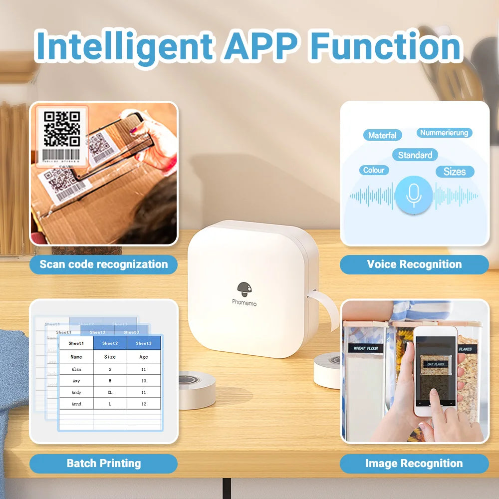 Mini Thermal Printer for Labels and Stickers