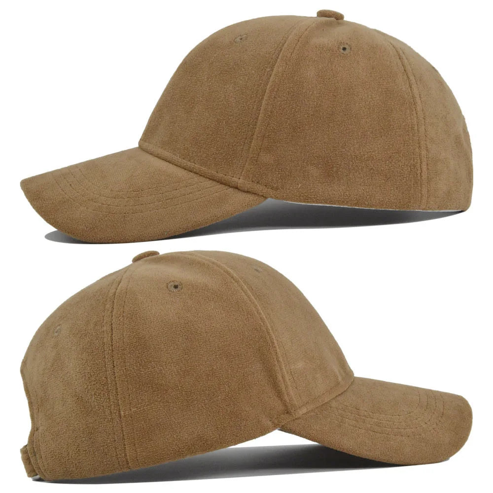 Faux Suede Baseball Cap For Men and Women