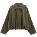 Women's Suede Bomber Jacket