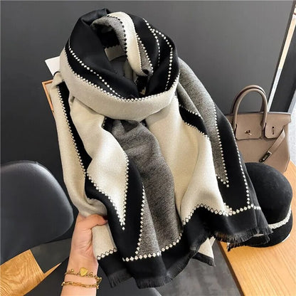 Luxury Winter Cashmere Scarf Old Money Designs 165*65 CM