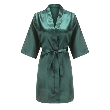 Emerald Green Bridal Party Satin Robes