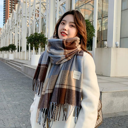 Plaid Cashmere-Like Long Scarf 200*70 CM