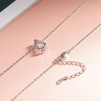 18k Gold Plated Pear Cut Moissanite Necklace