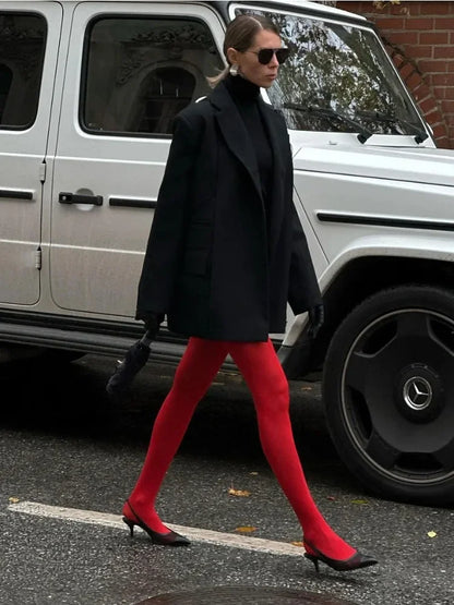 Vibrant Colored Winter Tights Pantyhose Leggings