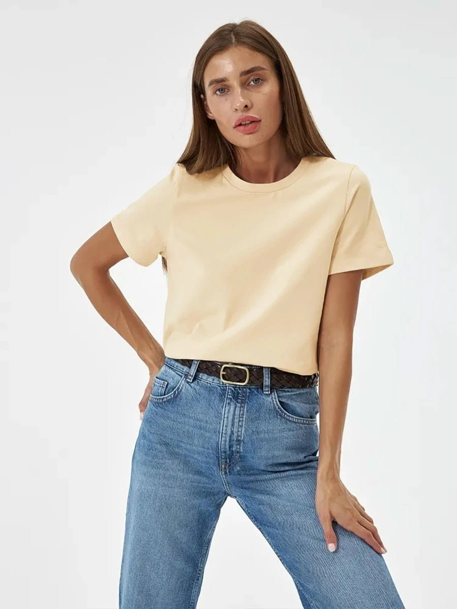 100% Cotton Basic Solid Color T-Shirt