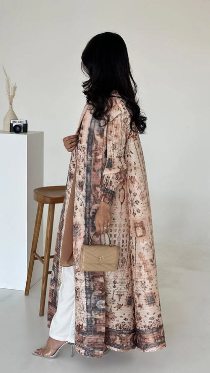 Open Printed Cardigan Abaya – Modest Cardigan