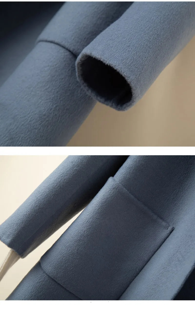 Women’s 100% Pure Wool Belted Winter Coat