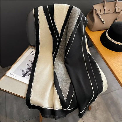 Luxury Winter Cashmere Scarf Old Money Designs 165*65 CM