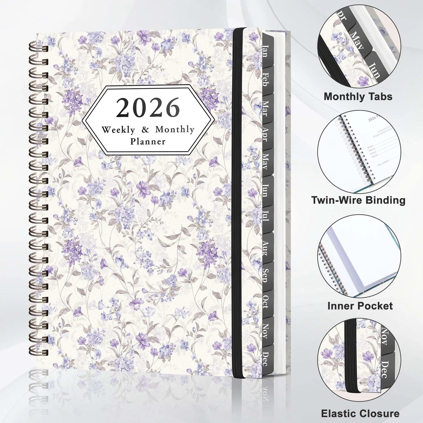 2026 Weekly & Monthly Planner - Multifunctional Business Planner