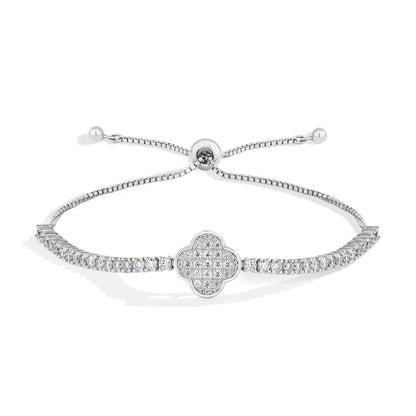 Clover Adjustable Moissanite Tennis Bracelet - Women's Gift