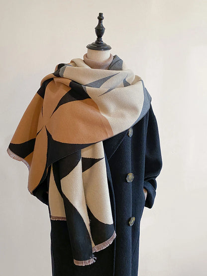 Luxury Design Double-sided Cashmere Scarf