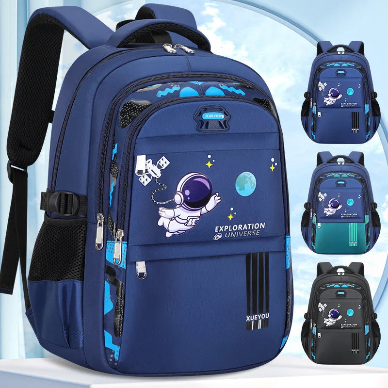 Astronaut Print Children's School Waterproof Backpack 1st to 6th Grade