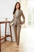 Single Button Formal Plaid Suit
