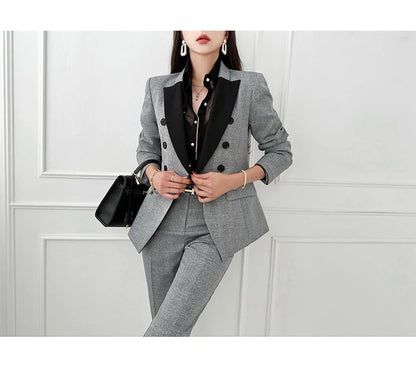 Women’s Black & Gray Formal Pantsuit