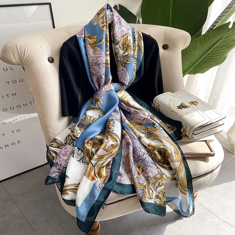 Large Silk Feel Scarf (180*90CM)  Shawl Scarf