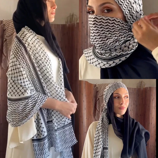 Palestine Keffiyeh Colors Long Shawl Scarf