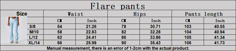 Flare Leggings Workout Pants with Tummy Control