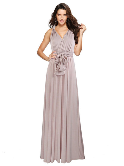 Floor Length Maxi Wrap Convertible Infinity Bridesmaid Multiway Dress