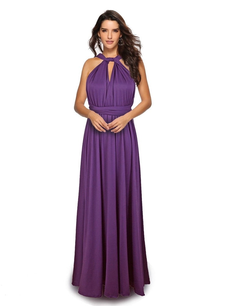 Floor Length Maxi Wrap Convertible Infinity Bridesmaid Multiway Dress