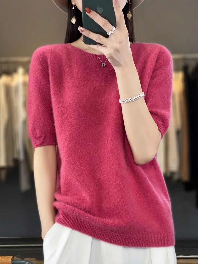 100% Merino Wool T-shirt Sweater