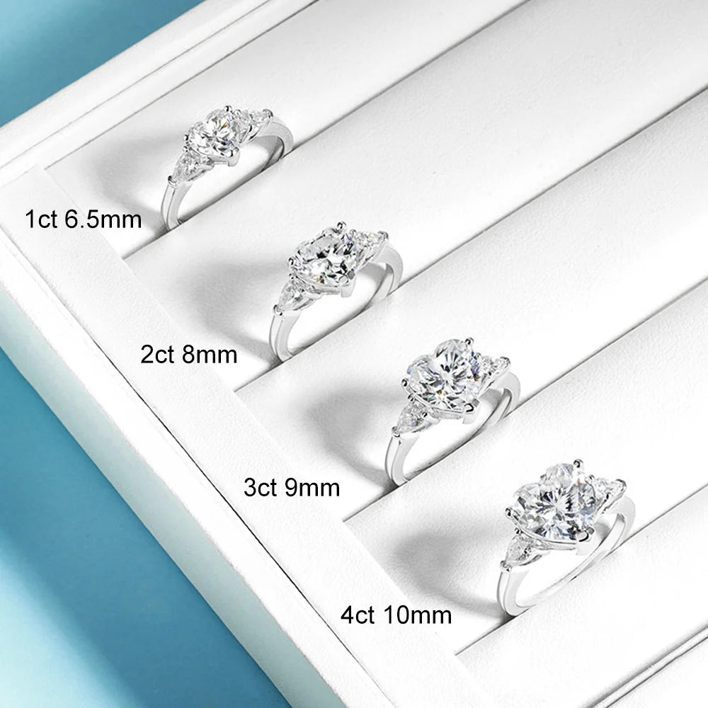 Heart Cut Moissanite Diamond Solitaire Ring - Valentine's Gift For Her