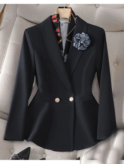 Women’s Formal Suit – Single Button Blazer & Ankle-Length Pencil Pants