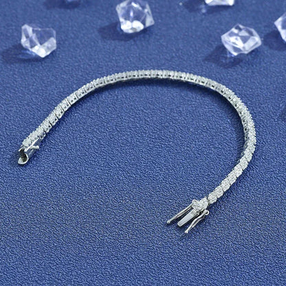 Leaf Design Moissanite Tennis Bracelet GRA Certified - First Gift