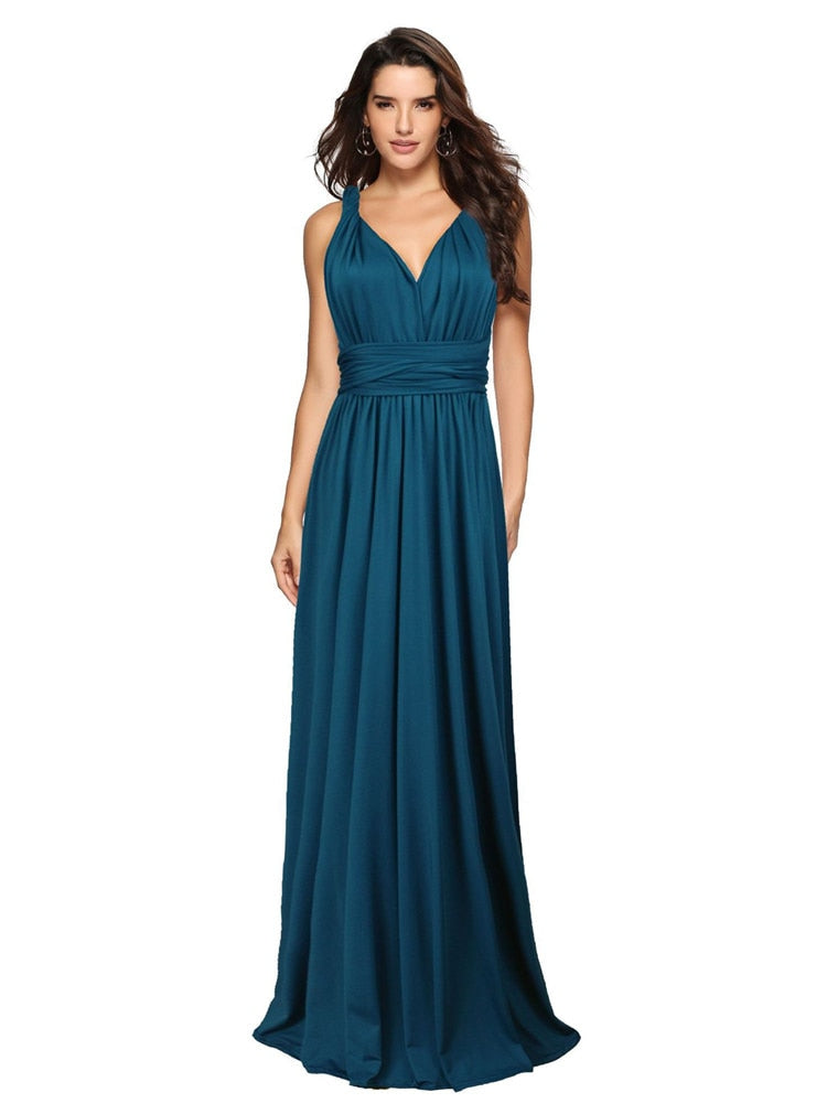 Floor Length Maxi Wrap Convertible Infinity Bridesmaid Multiway Dress