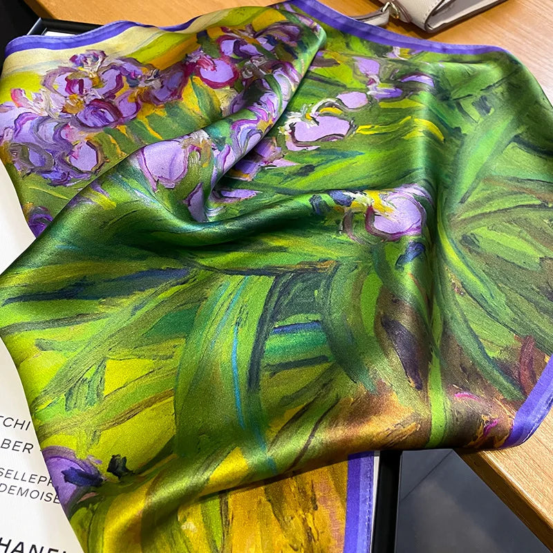 100% Real Silk Square Scarf