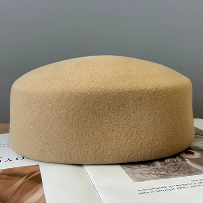100% Wool Felt Beret Hat - Gift For Her