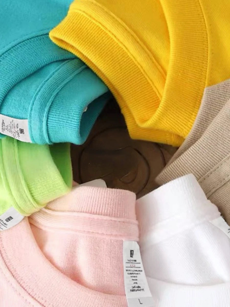 100% Cotton Basic Solid Color T-Shirt