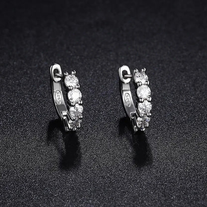 Gold Plated Moissanite Mini Hoop Earrings