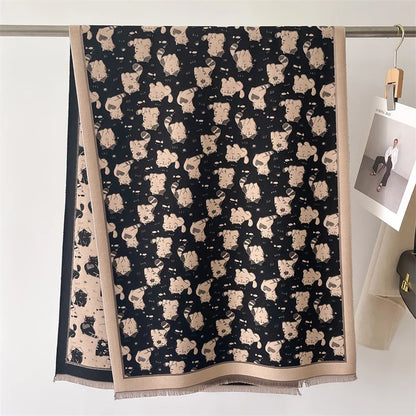 Cashmere Cat Print Scarf Pashmina - Cat Lovers Gift