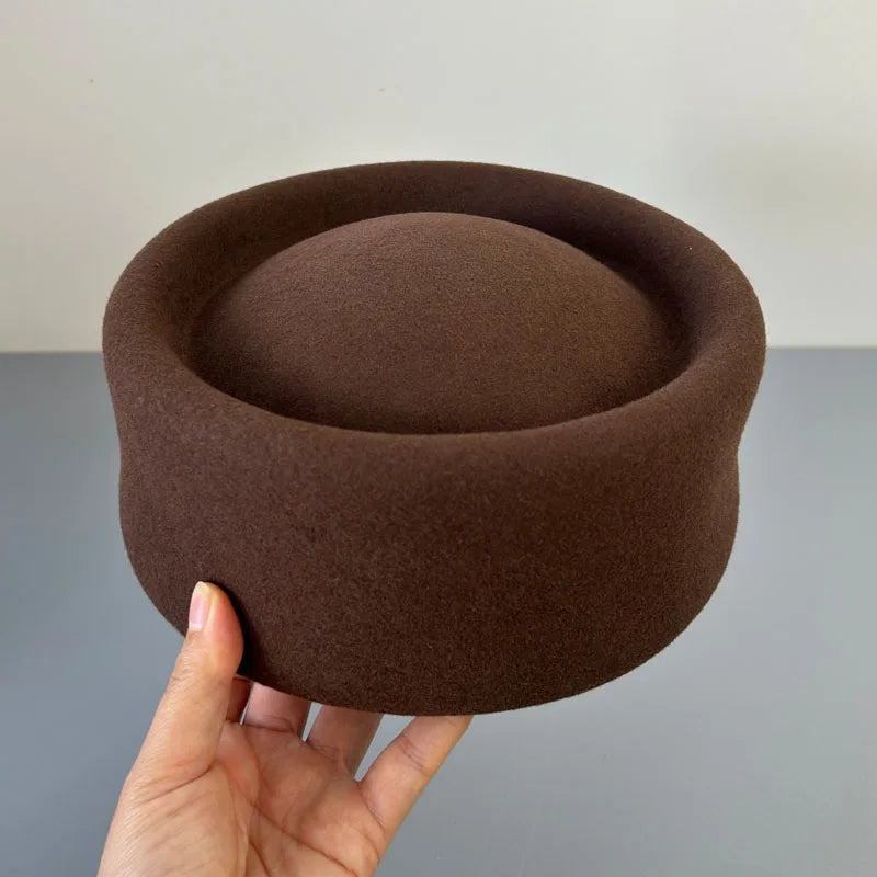 100% Wool Felt Beret Hat - Gift For Her