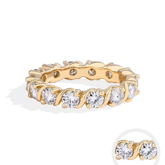 Moissanite Wedding Band Ring - Gift For Her